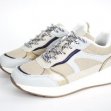 beige / licht blauw